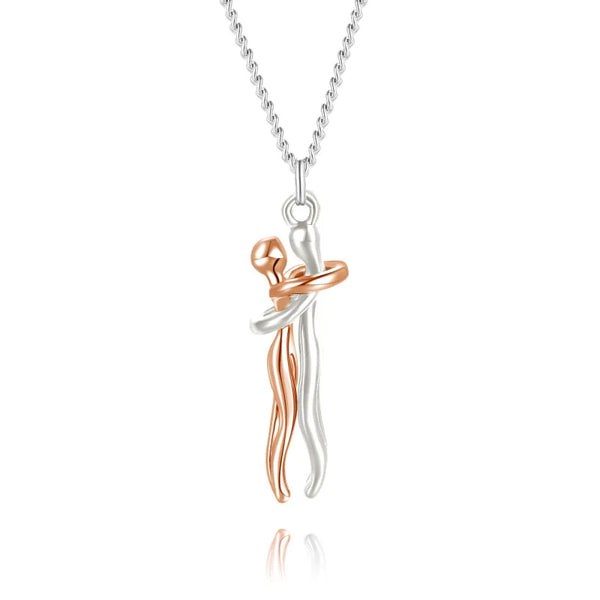 Hauslau Embrace Pendant - Hugging Necklace for Couples