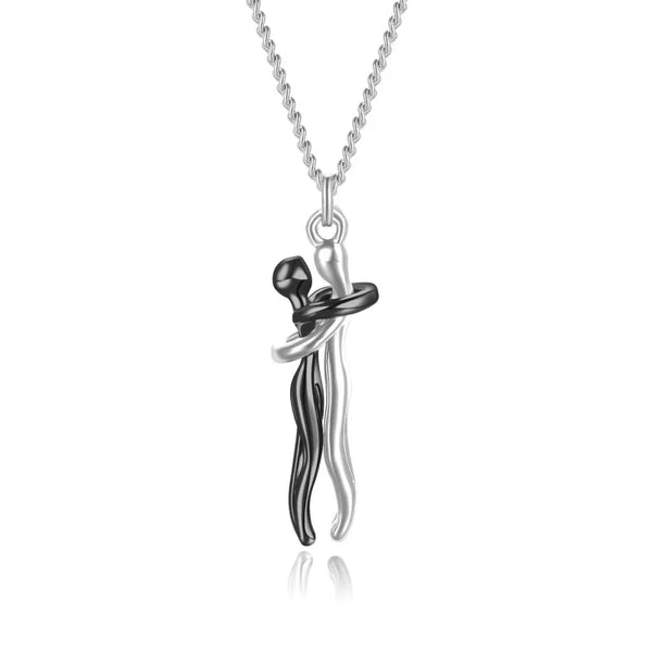 Hauslau Embrace Pendant - Hugging Necklace for Couples